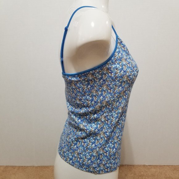 Q&A top Large NWT floral daisy print tank cami shelf bra layering VINTAGE Y2K - Picture 4 of 10